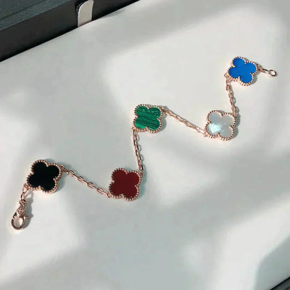 [Baslove]CLOVER 5 MOTIFS MULTICOLOR  BRACELET