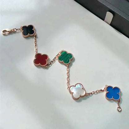 [Baslove]CLOVER 5 MOTIFS MULTICOLOR  BRACELET