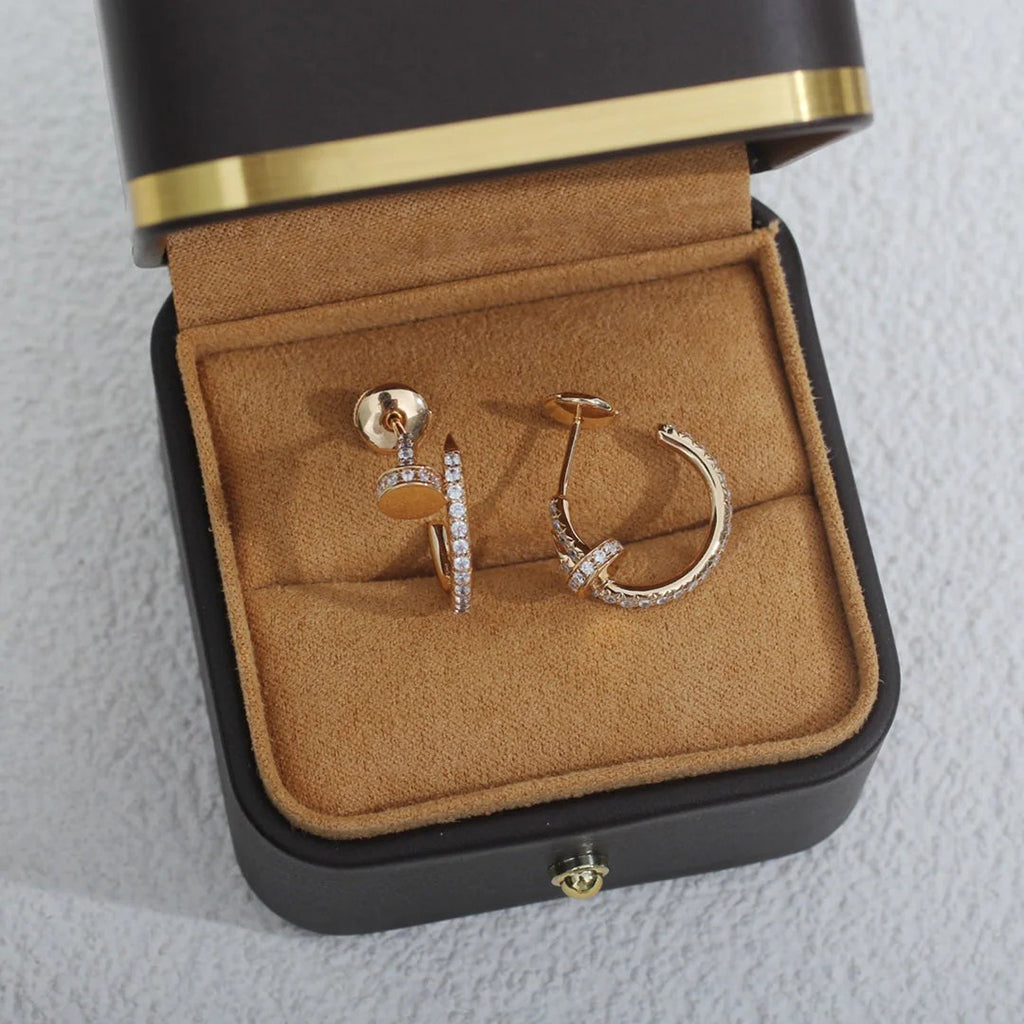 [AURORA]JUSTE FULL DIAMOND SMALL EARRINGS
