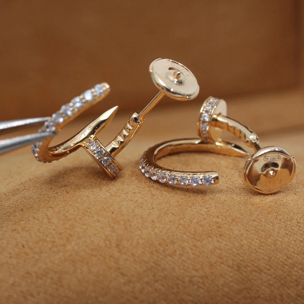 [AURORA]JUSTE FULL DIAMOND SMALL EARRINGS