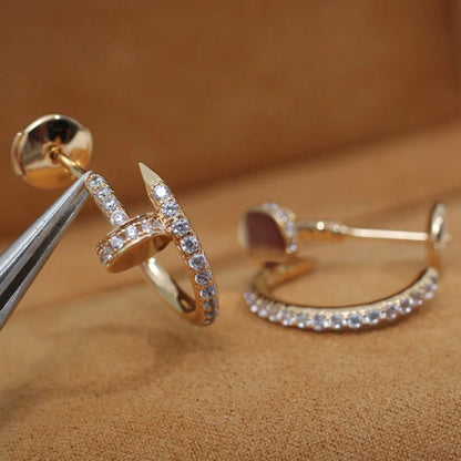 [AURORA]JUSTE FULL DIAMOND SMALL EARRINGS