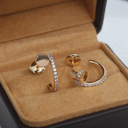 [AURORA]JUSTE FULL DIAMOND SMALL EARRINGS