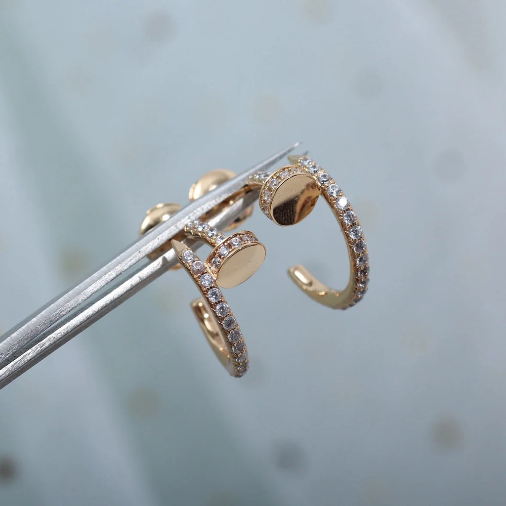 [AURORA]JUSTE FULL DIAMOND SMALL EARRINGS
