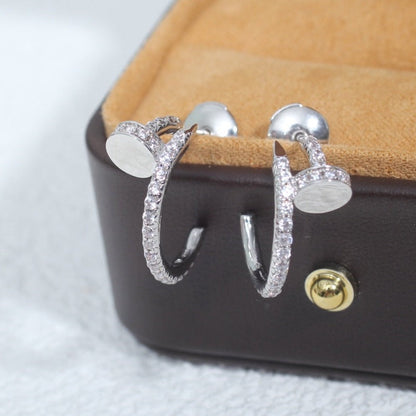 [Baslove]JUSTE EARRINGS 12.75MM SILVER DIAMOND