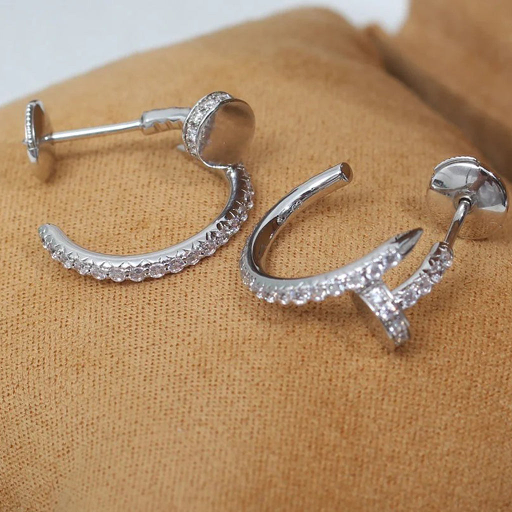 [AURORA]JUSTE FULL DIAMOND SMALL EARRINGS