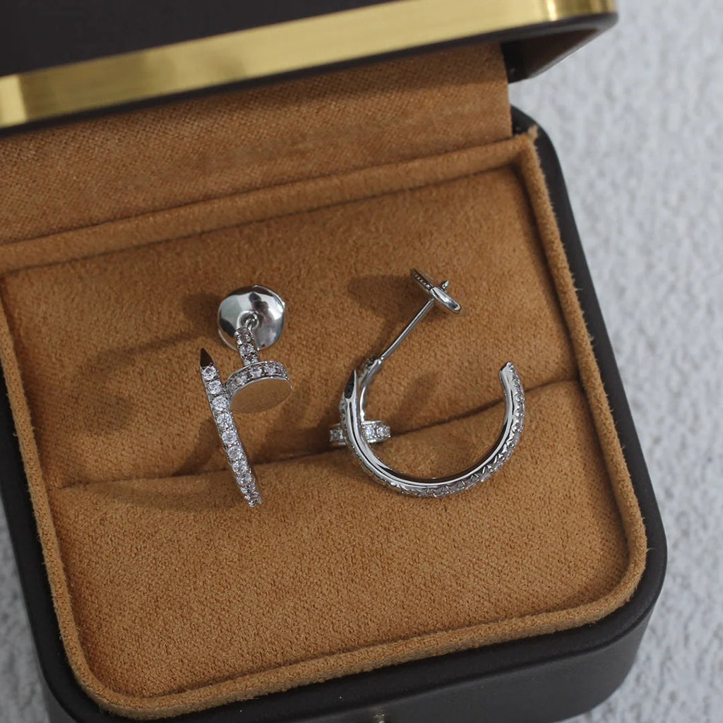 [AURORA]JUSTE FULL DIAMOND SMALL EARRINGS
