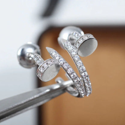 [AURORA]JUSTE FULL DIAMOND SMALL EARRINGS
