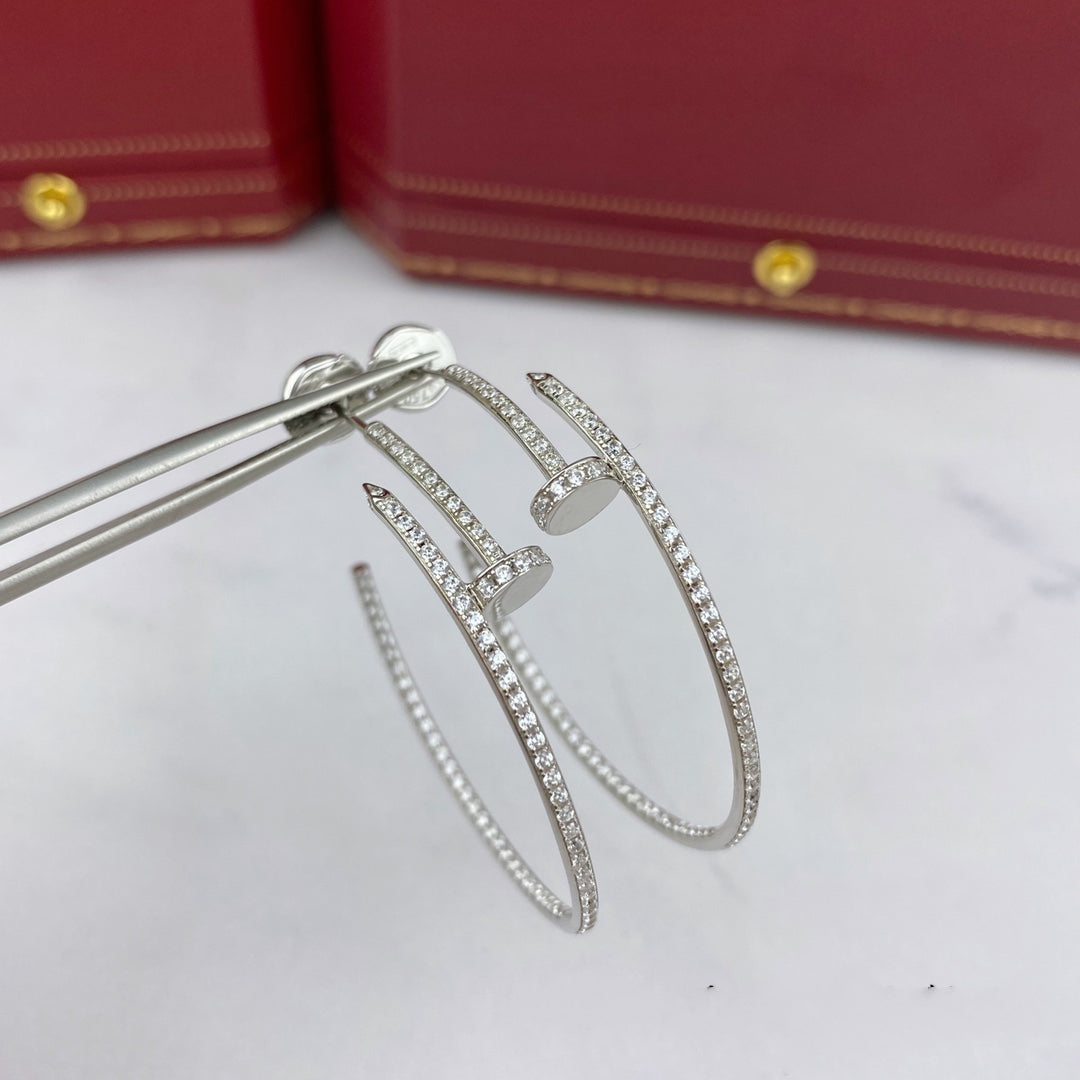 [Baslove]JUSTE EARRINGS FULL DIAMONDS 1.8MM