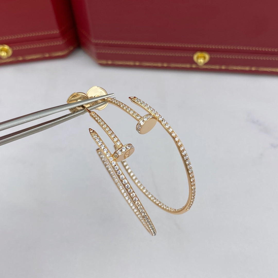 [Baslove]JUSTE EARRINGS FULL DIAMONDS 1.8MM