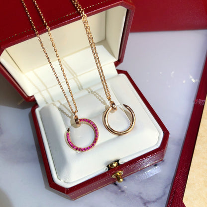 [AURORA]JUSTE NECKLACE RED FULL DIAMONDS