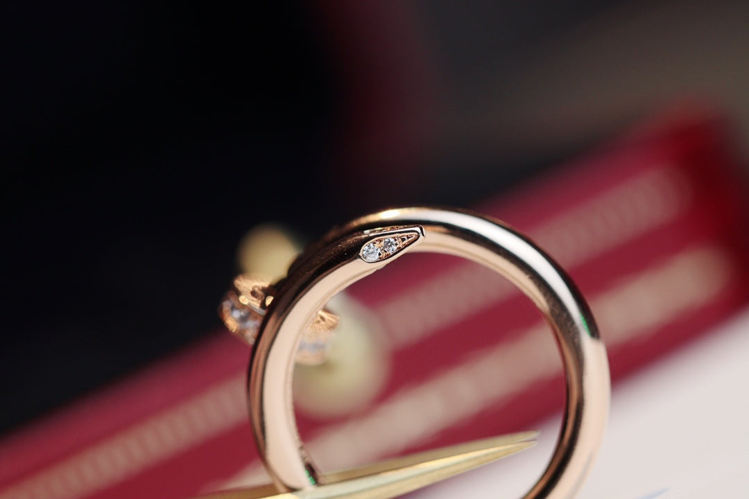 [Baslove]JUSTE RING 2.65MM PINK GOLD DIAMOND