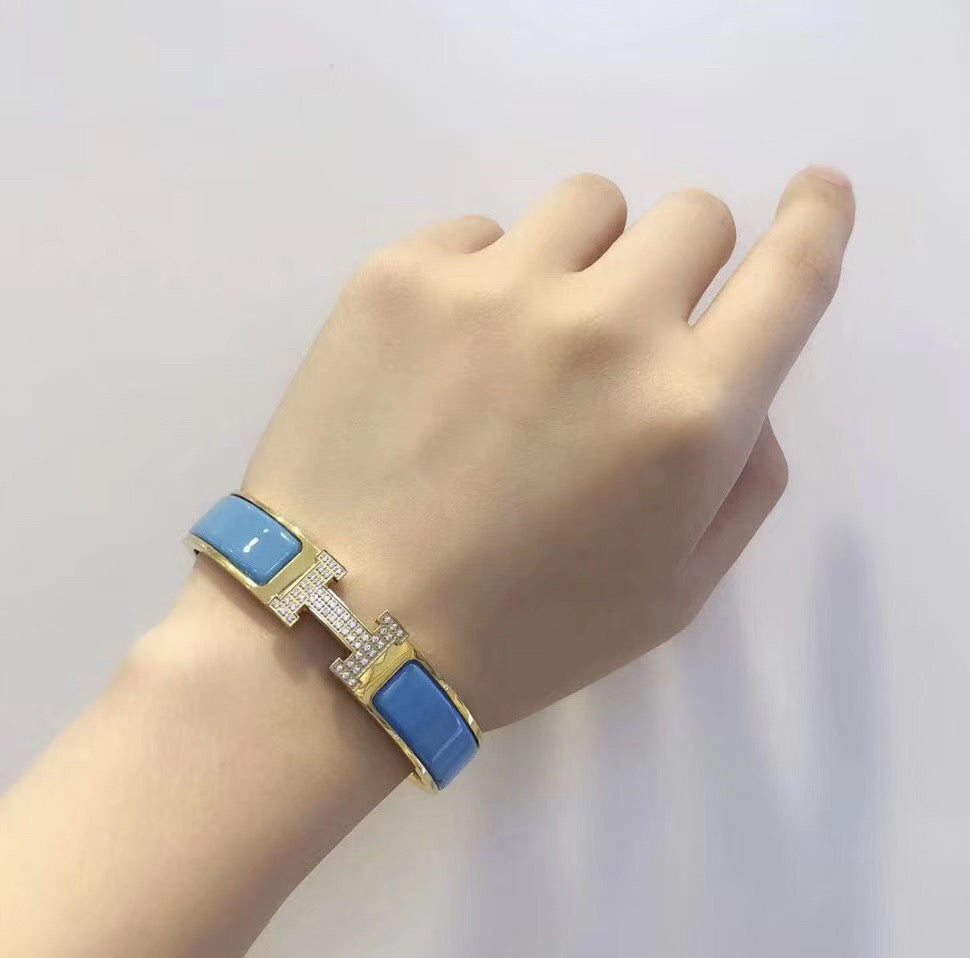 [Baslove]HM CLOUD BLUE BRACELET GOLD DIAMOND