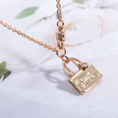 [Baslove]AMULETTE PEDANT ROSE GOLD NECKLACE