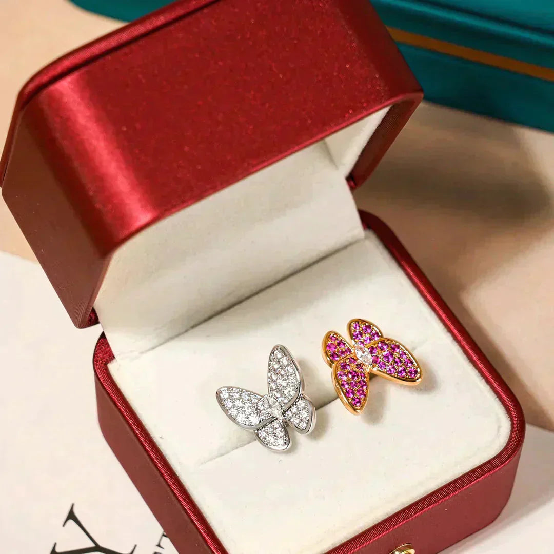 [Baslove]TWIN BUTTERFLY DIAMOND RING