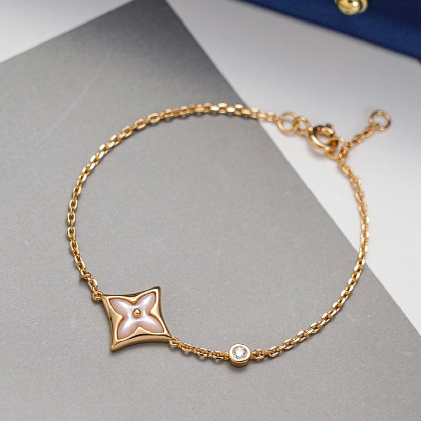 [Baslove]STAR 1 DIAMOND PINK GOLD BRACELET