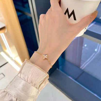 [Baslove]STAR 1 DIAMOND PINK GOLD BRACELET