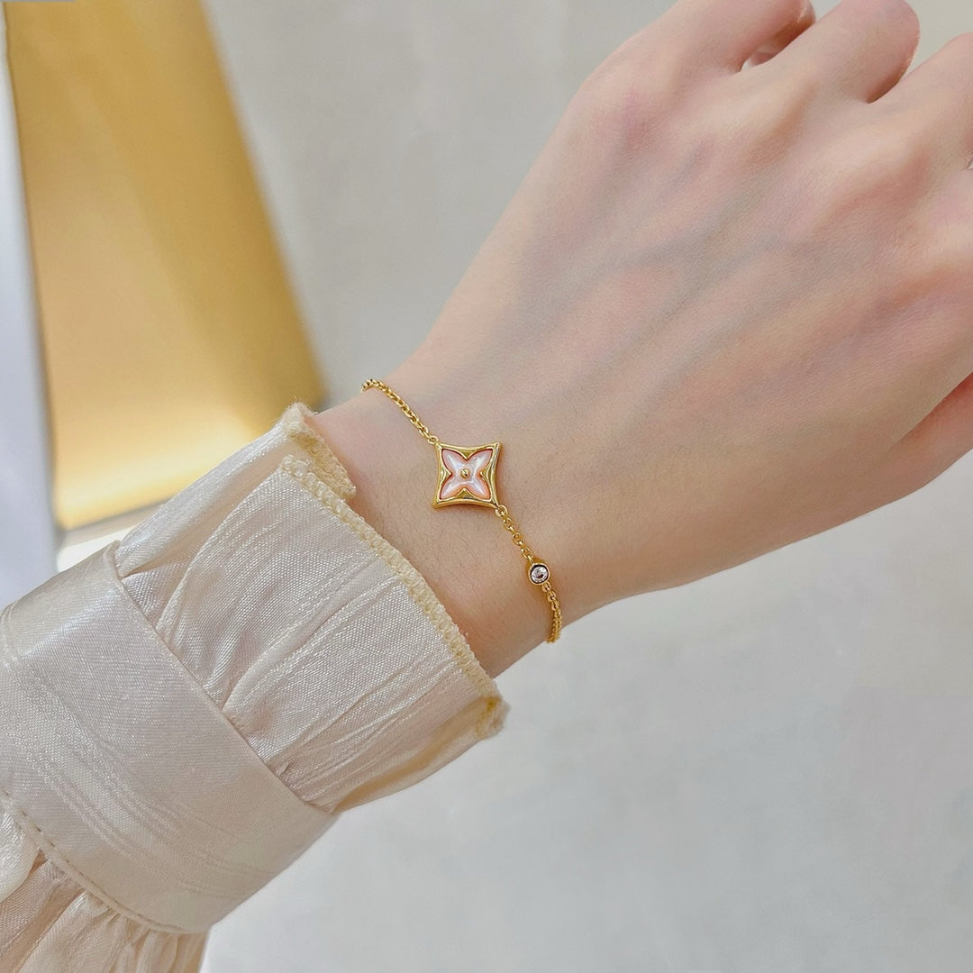 [Baslove]STAR 1 DIAMOND PINK GOLD BRACELET