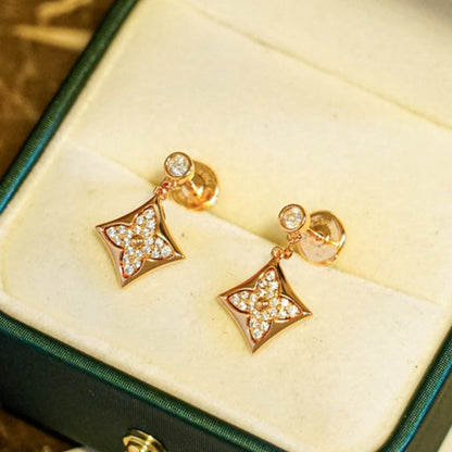 [Baslove]STAR DIAMONDS EARRINGS GOLD