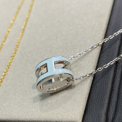 [Baslove]POP H LIGHT BLUE NECKLACE