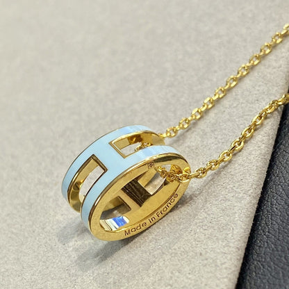 [Baslove]POP H LIGHT BLUE NECKLACE