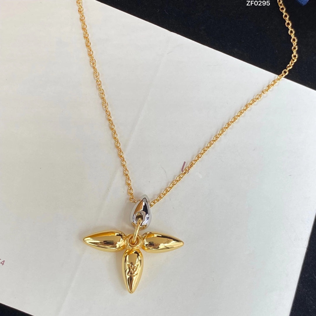 [Baslove]LOUISETTE PEDANT GOLD NECKLACE