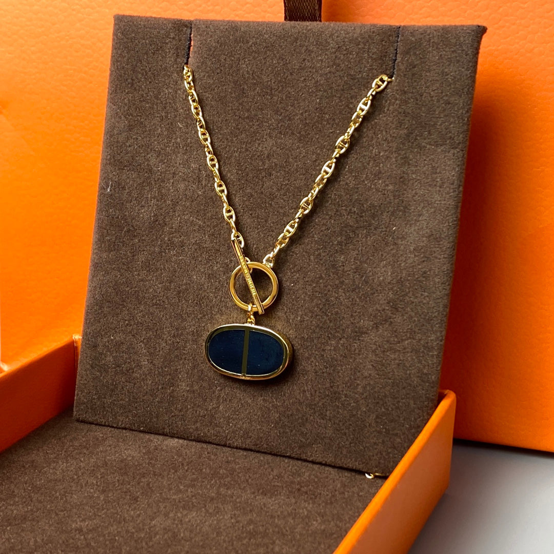 [Baslove]CHAINE VERSO BLACK CERAMIC NECKLACE