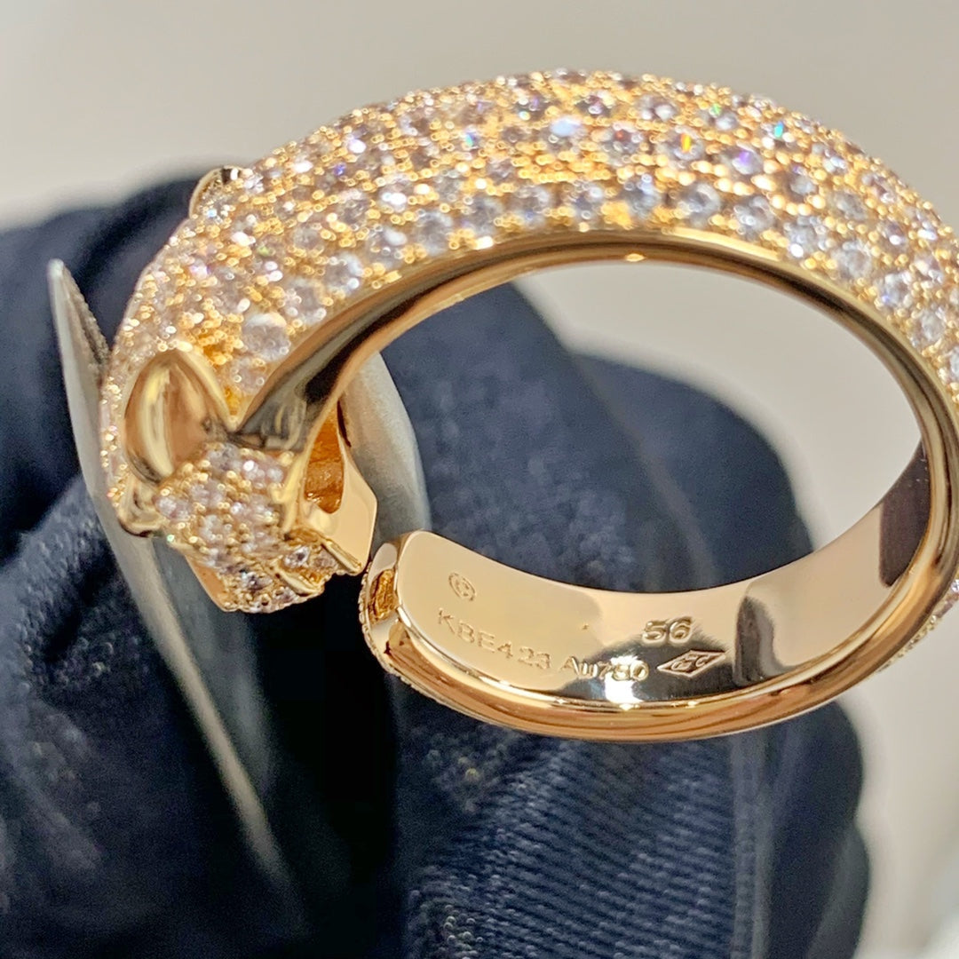 [Baslove]PANTHERE PINK GOLD DIAMOND RING