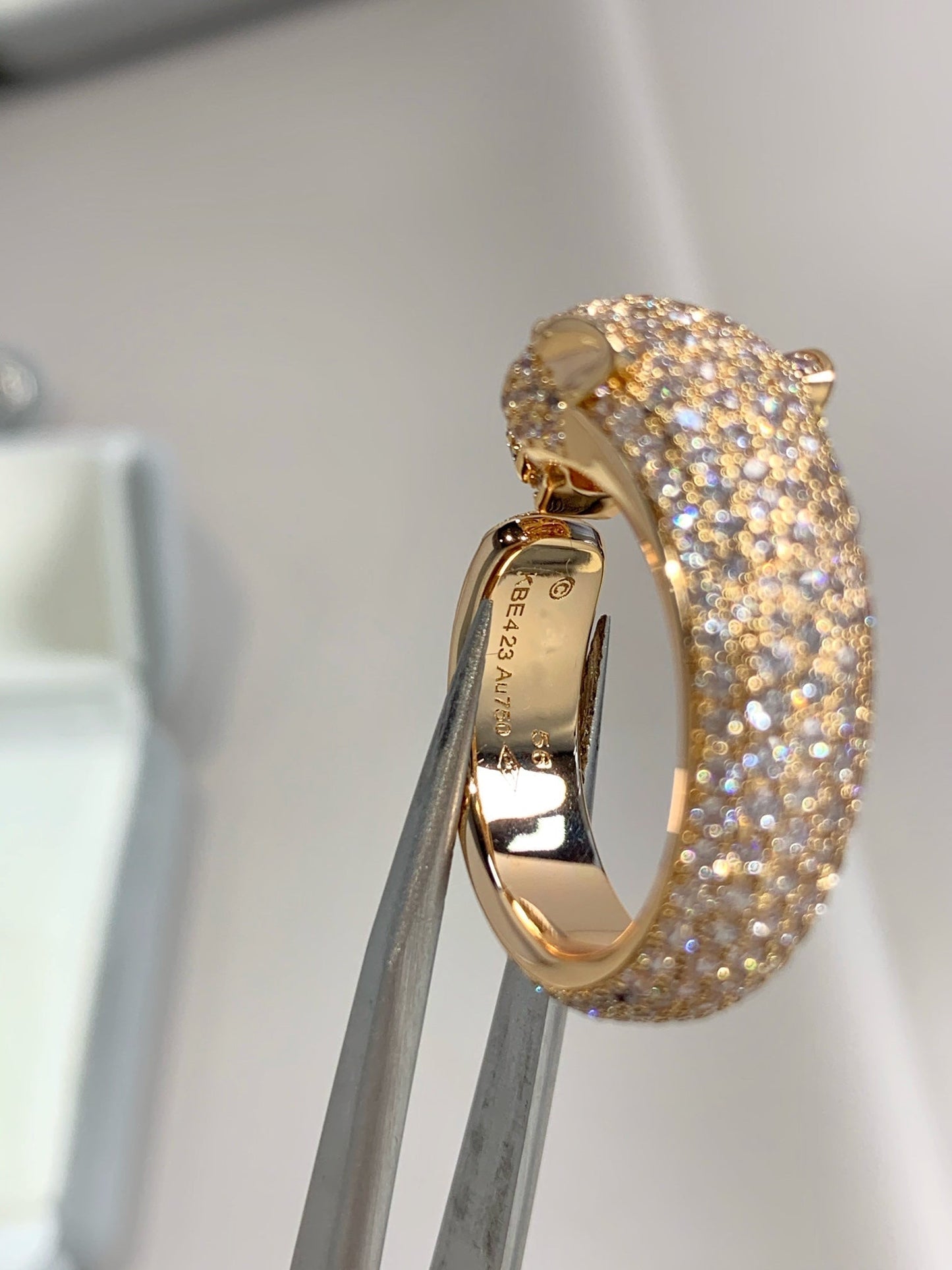 [baslovejewels]PANTHERE PINK GOLD DIAMOND RING