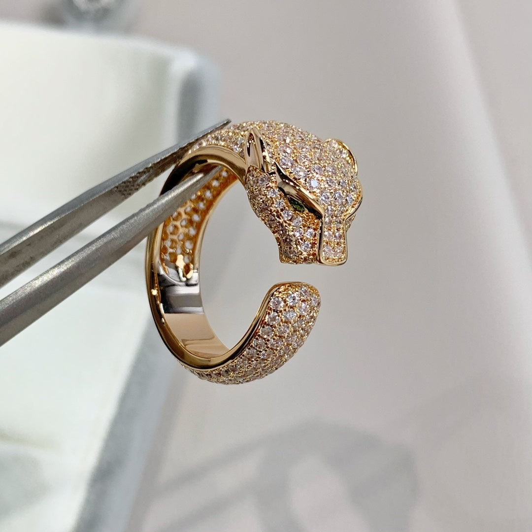 [Baslove]PANTHERE PINK GOLD DIAMOND RING