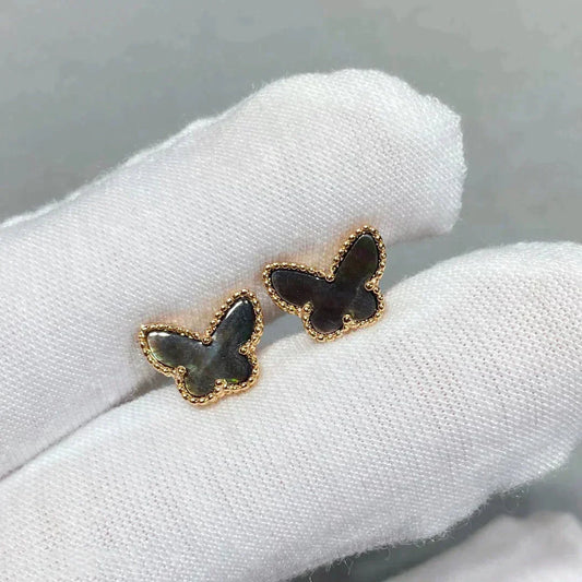 [Baslove]BUTTERFLY DARK MOP  EARRINGS