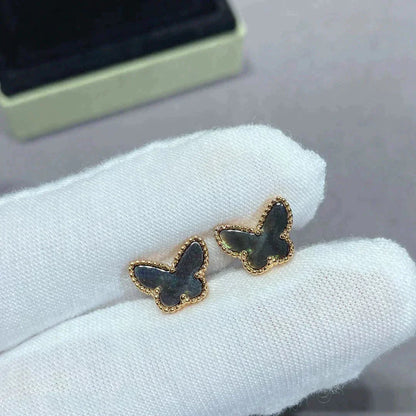 [Baslove]BUTTERFLY DARK MOP  EARRINGS