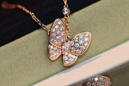 [Baslove]BUTTERFLY DIAMOND NECKLACE