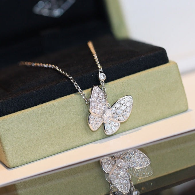 [Baslove]BUTTERFLY DIAMOND NECKLACE