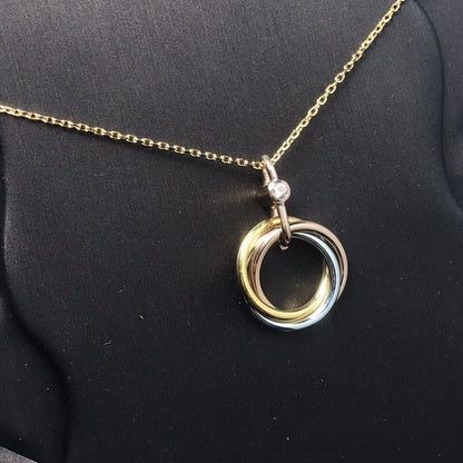 [AURORA]TRINITY  NECKLACE 1 DIAMOND