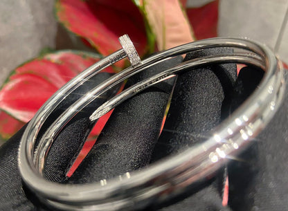 [baslovejewels]JUSTE BRACELET 3.5MM DOUBLE ROWS SILVER DIAMOND