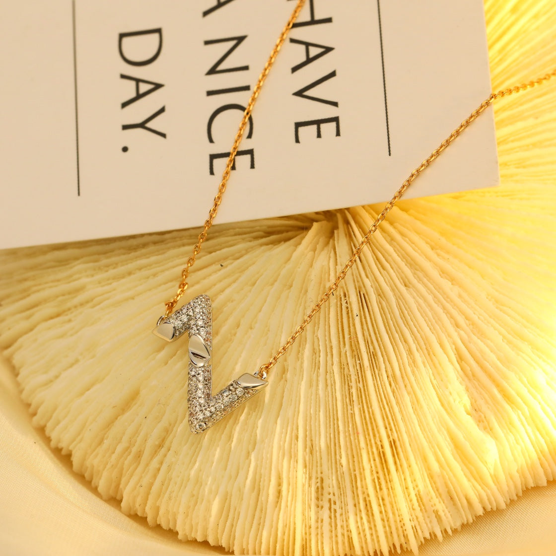 [Baslove]VOLT SILVER DIAMOND PEDANT NECKLACE