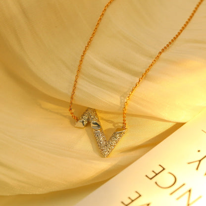 [Baslove]VOLT SILVER DIAMOND PEDANT NECKLACE