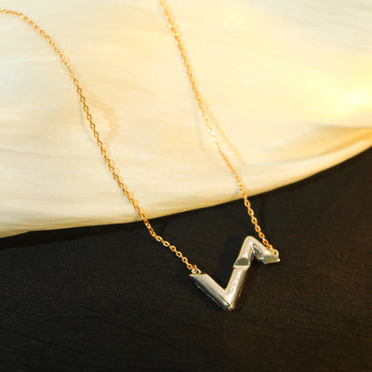 [Baslove]VOLT SILVER DIAMOND PEDANT NECKLACE