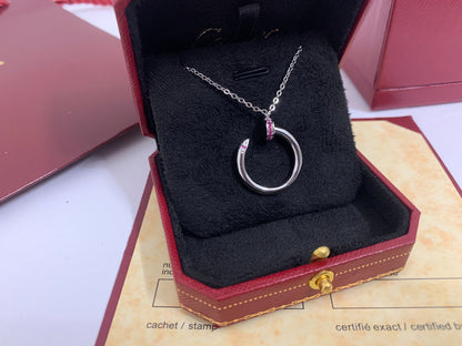 [Baslove]JUSTE PINK DIAMOND NECKLACE