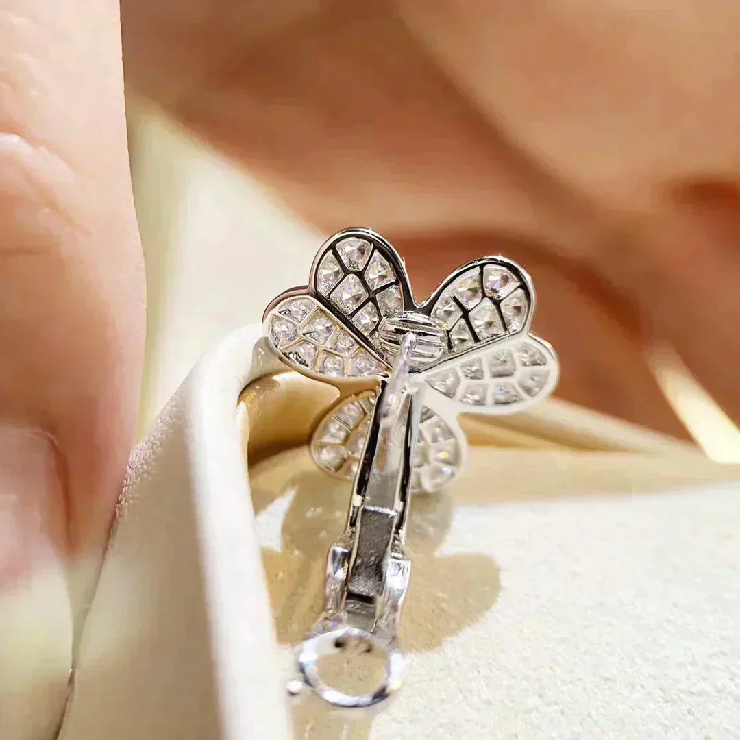 [Baslove]CLOVER COMOS DIAMOND EARRINGS SILVER