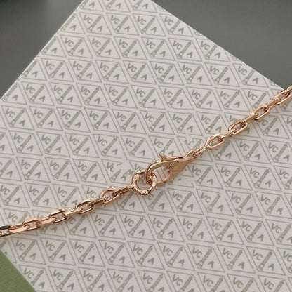 [Baslove]LUCKY SPRING 15 MOTIFS ROSE GOLD NECKLACE