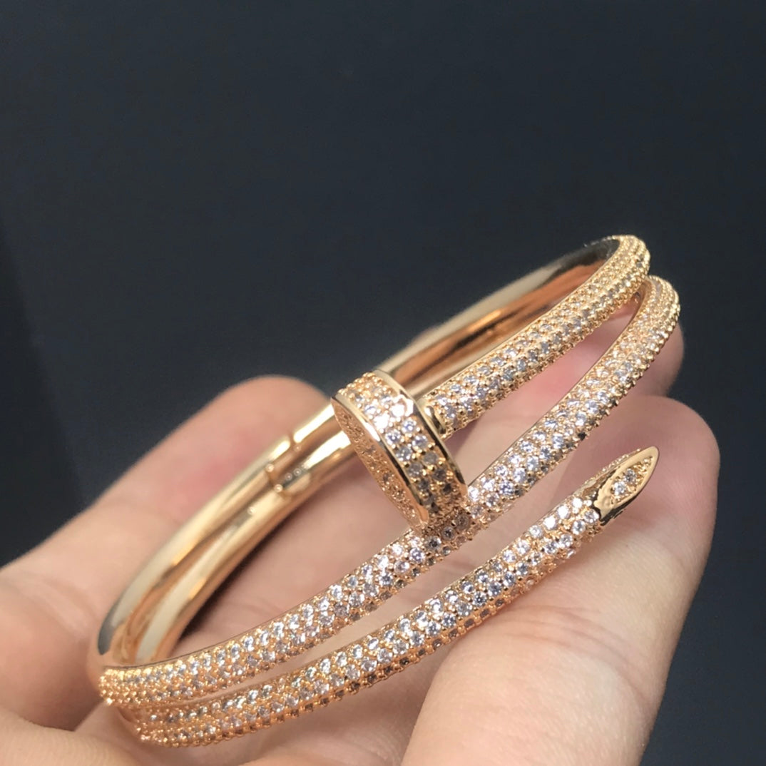 [Baslove]JUSTE BRACELET 3.5MM DOUBLE ROWS DIAMOND