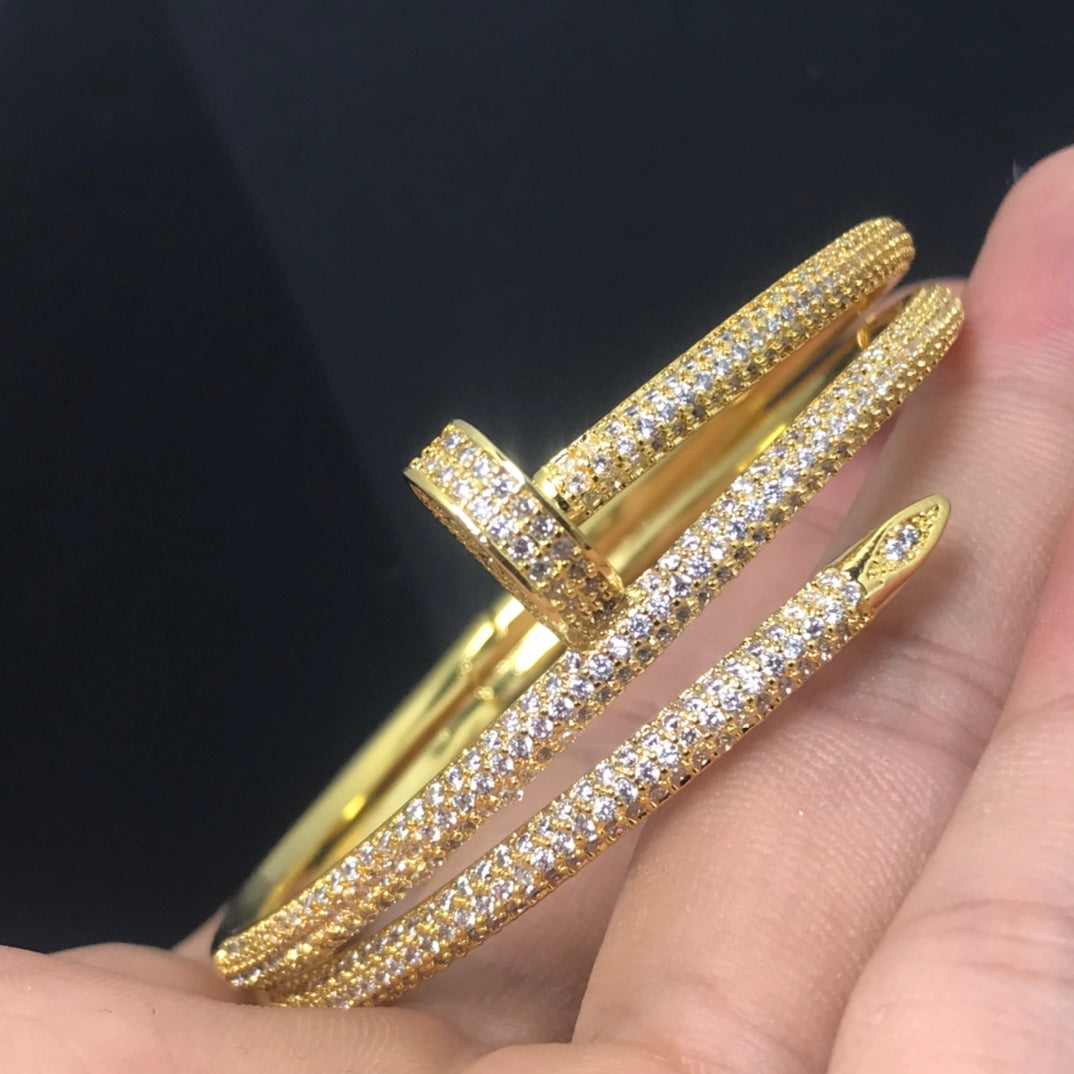 [Baslove]JUSTE BRACELET 3.5MM DOUBLE ROWS DIAMOND