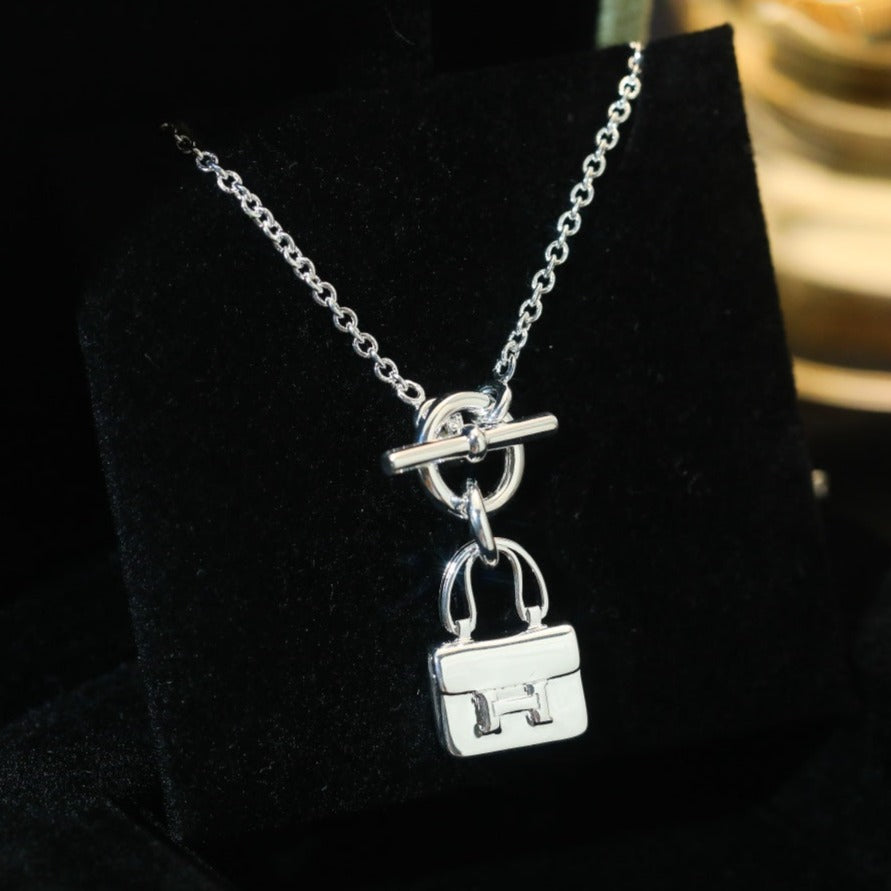 [Baslove]POP H PEDANT SILVER NECKLACE