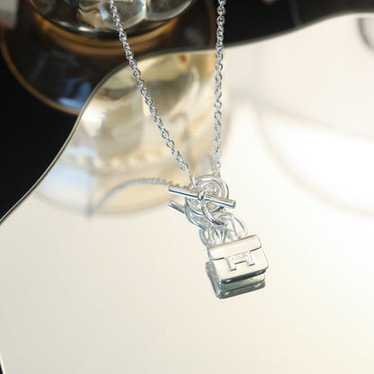 [Baslove]POP H PEDANT SILVER NECKLACE