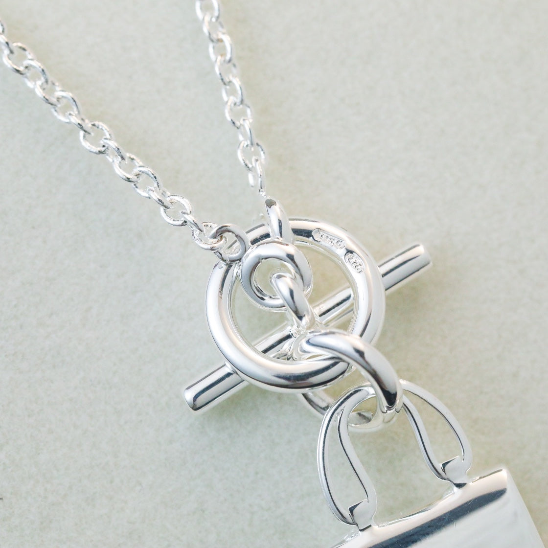 [Baslove]POP H PEDANT SILVER NECKLACE