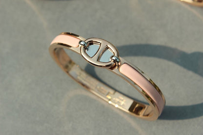 [Baslove]CLIC CHAINE PINK GOLD BRACELET