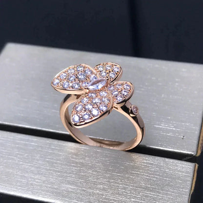 [Baslove]BUTTERFLY PINK GOLD DIAMOND RING