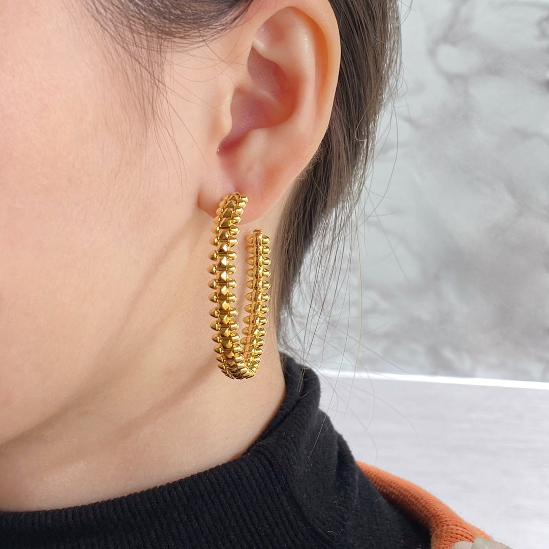 [AURORA]CLASH HOOP LARGE EARRINGS