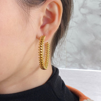 [AURORA]CLASH HOOP LARGE EARRINGS